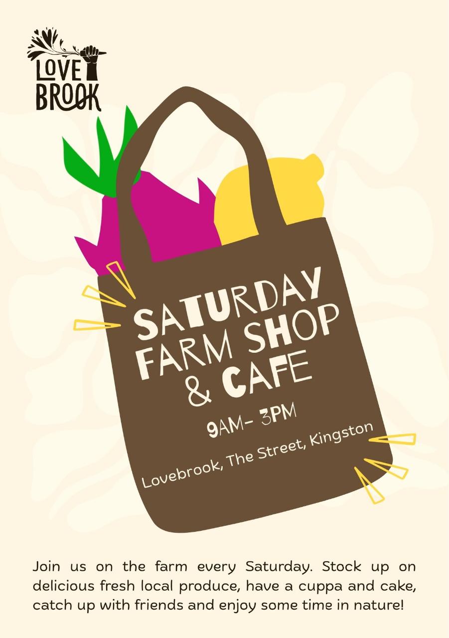 Love Brook Saturday Farm Shop Cafe – poster